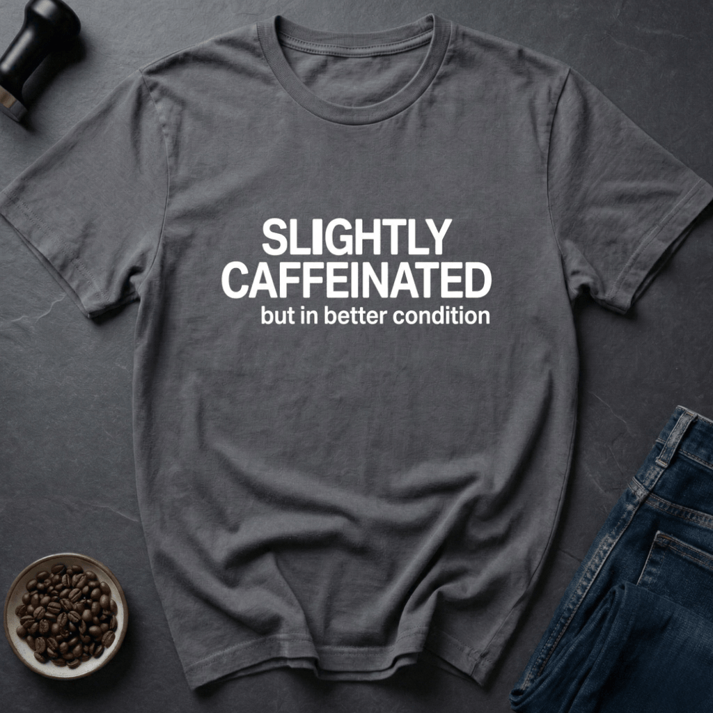 Coffee graphic Functional Caffeine T-Shirt in Charcoal / S by Caffeine Dept