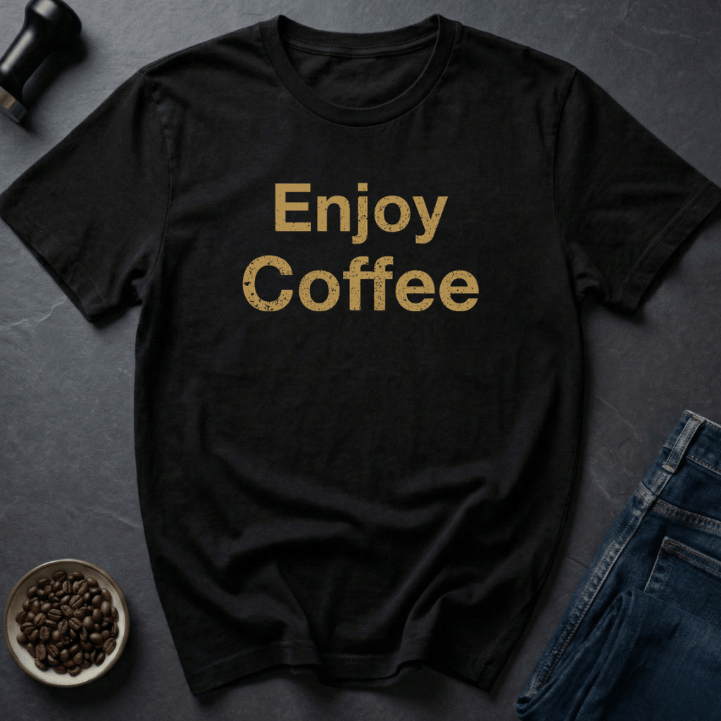 Coffee graphic Gold Bean T-Shirt in Black / S by Caffeine Dept