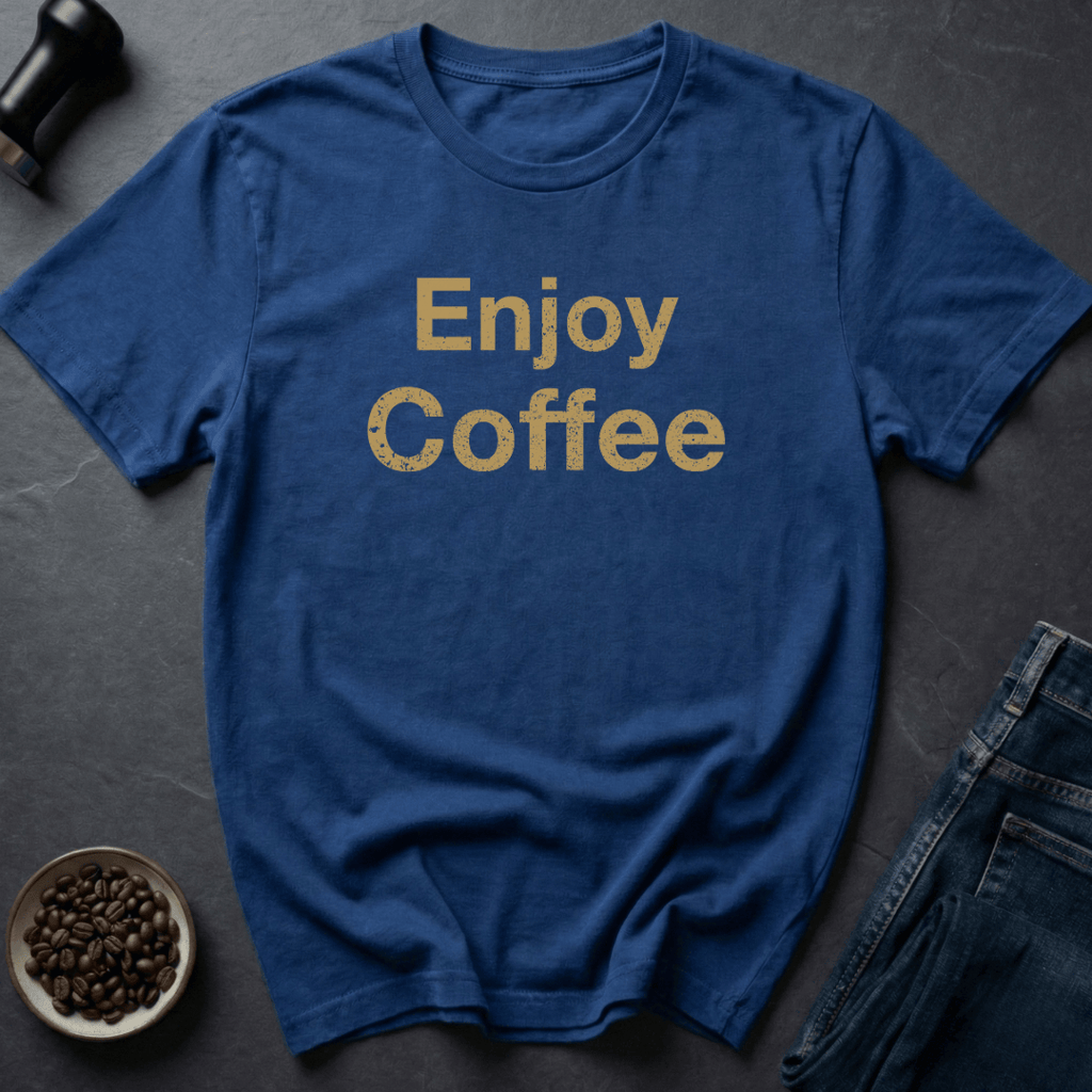 Coffee graphic Gold Bean T-Shirt in Royal / S by Caffeine Dept