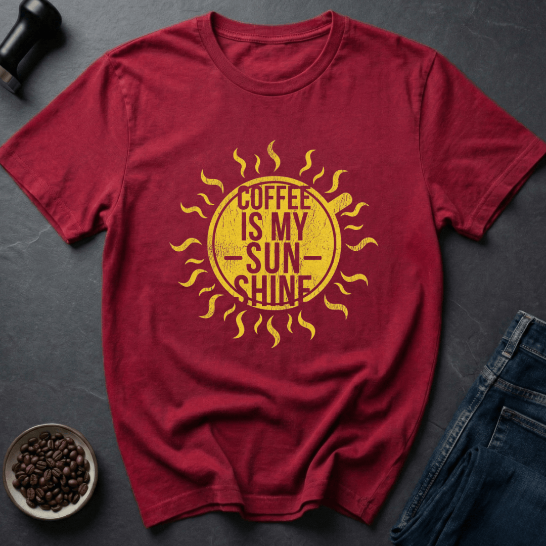 Coffee graphic Golden Roast T-Shirt in Heather Red / S by Caffeine Dept
