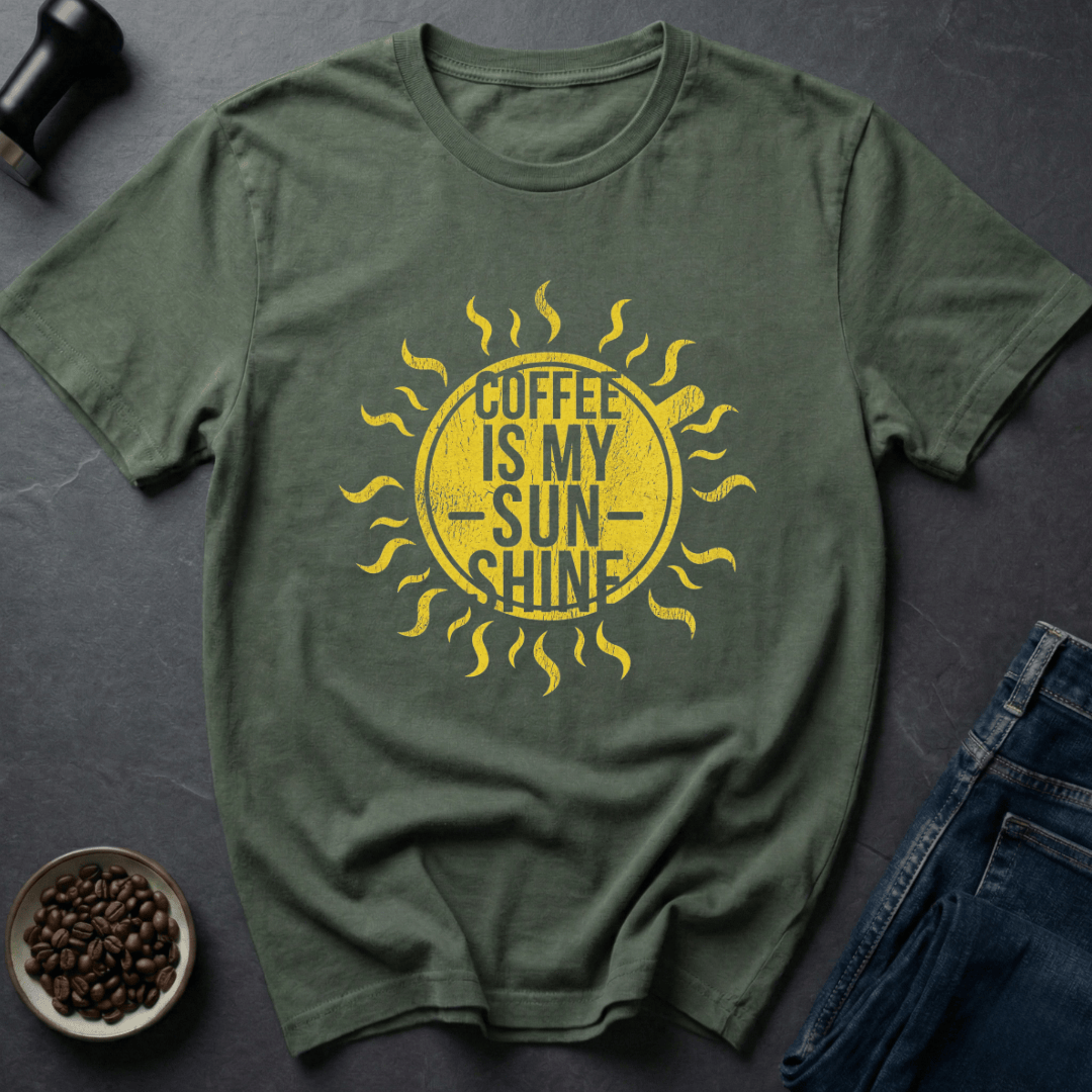 Coffee graphic Golden Roast T-Shirt in Military Green / S by Caffeine Dept