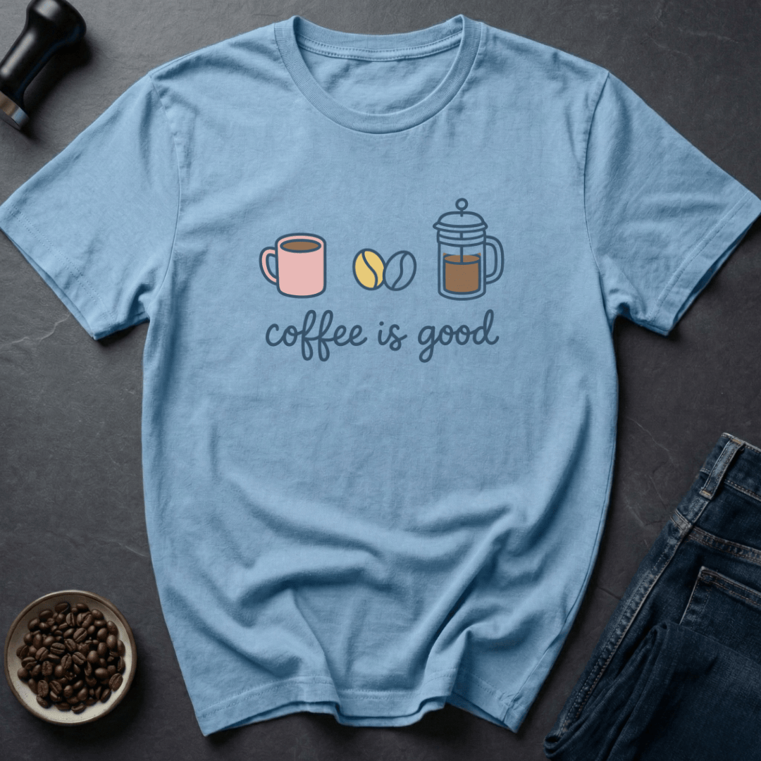 Coffee graphic Good Coffee T-Shirt in Sand / S by Caffeine Dept