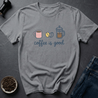 Coffee graphic Good Coffee T-Shirt in Sand / S by Caffeine Dept