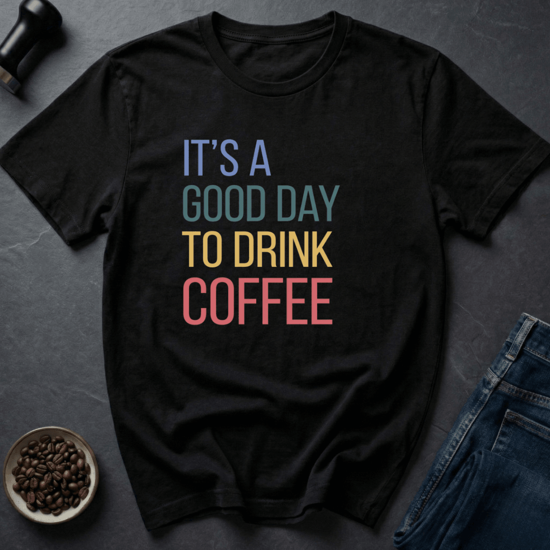 Coffee graphic Good Day Coffee T-Shirt in Navy / S by Caffeine Dept
