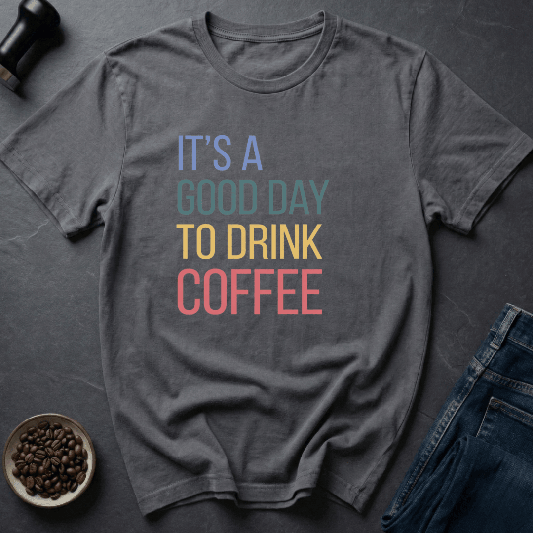 Coffee graphic Good Day Coffee T-Shirt in Navy / S by Caffeine Dept