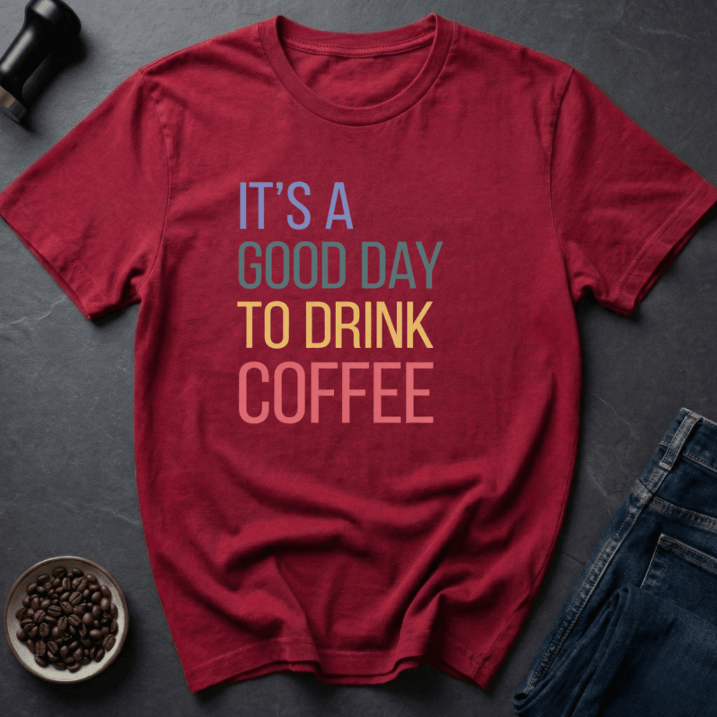 Coffee graphic Good Day Coffee T-Shirt in Navy / S by Caffeine Dept