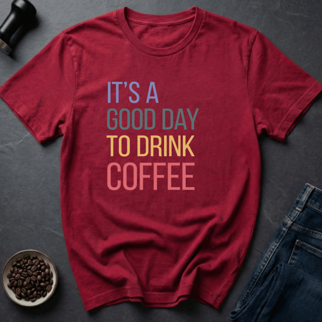 Coffee graphic Good Day Coffee T-Shirt in Navy / S by Caffeine Dept