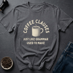 Coffee graphic Grammar Fuel T-Shirt in Charcoal / S by Caffeine Dept