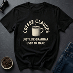 Coffee graphic Grammar Fuel T-Shirt in Black / S by Caffeine Dept
