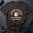 Coffee graphic Grammar Fuel T-Shirt in Dark Chocolate / S by Caffeine Dept