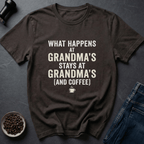 Coffee graphic Grandma Rules T-Shirt in Military Green / S by Caffeine Dept
