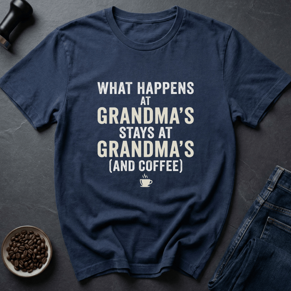 Coffee graphic Grandma Rules T-Shirt in Military Green / S by Caffeine Dept
