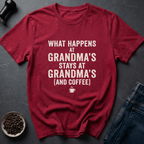 Coffee graphic Grandma Rules T-Shirt in Military Green / S by Caffeine Dept