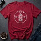Coffee graphic Grind Guru T-Shirt in Heather Red / S by Caffeine Dept