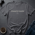 Coffee graphic Ground Grateful T-Shirt in Charcoal / S by Caffeine Dept