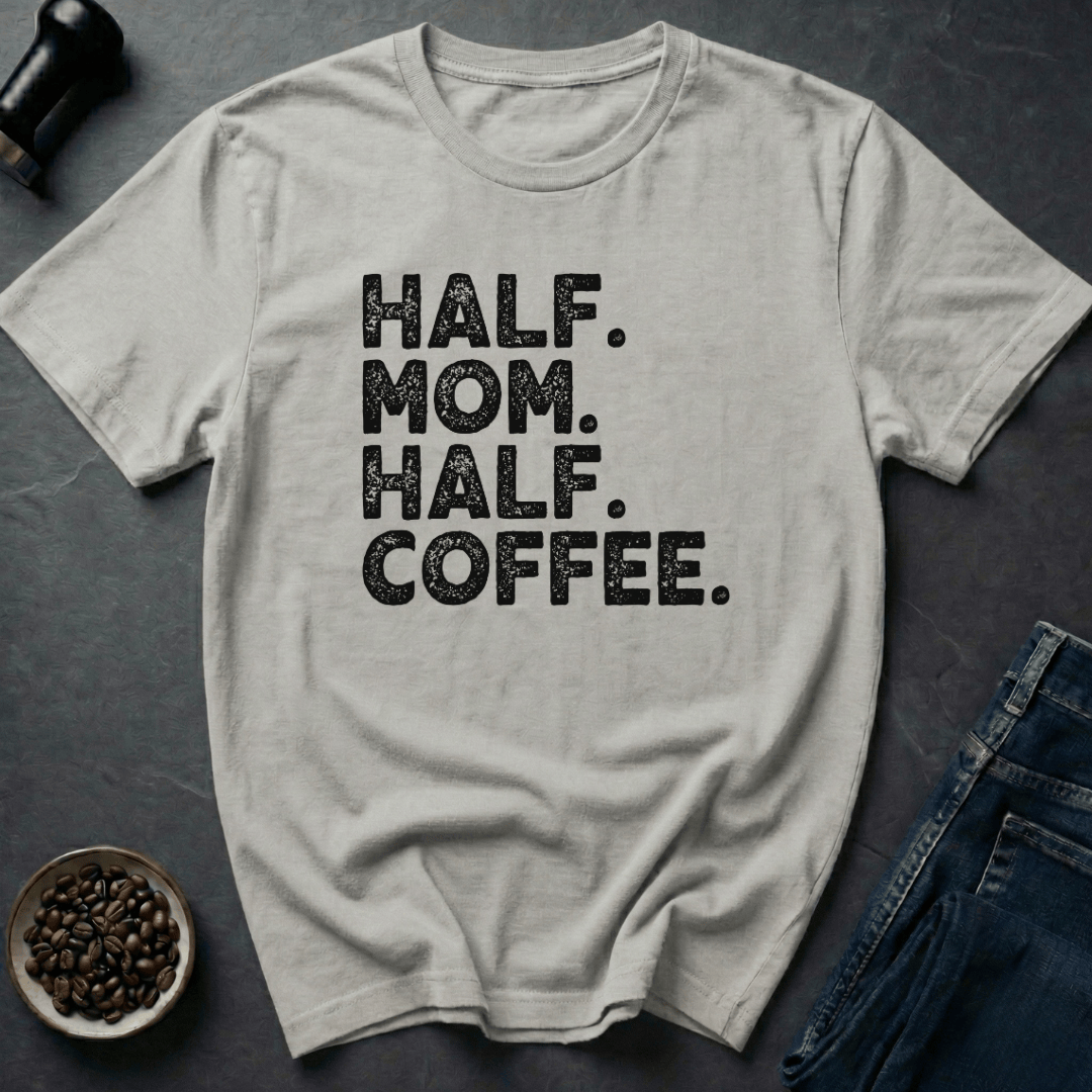 Coffee graphic Half Mom Coffee T-Shirt in Royal / S by Caffeine Dept