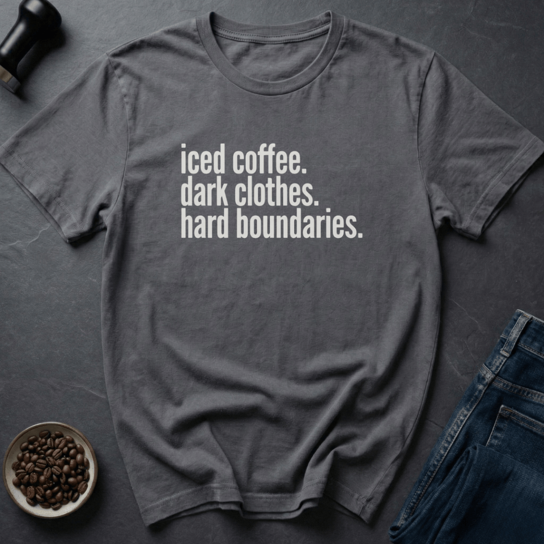 Coffee graphic Hard Boundaries T-Shirt in Black / S by Caffeine Dept