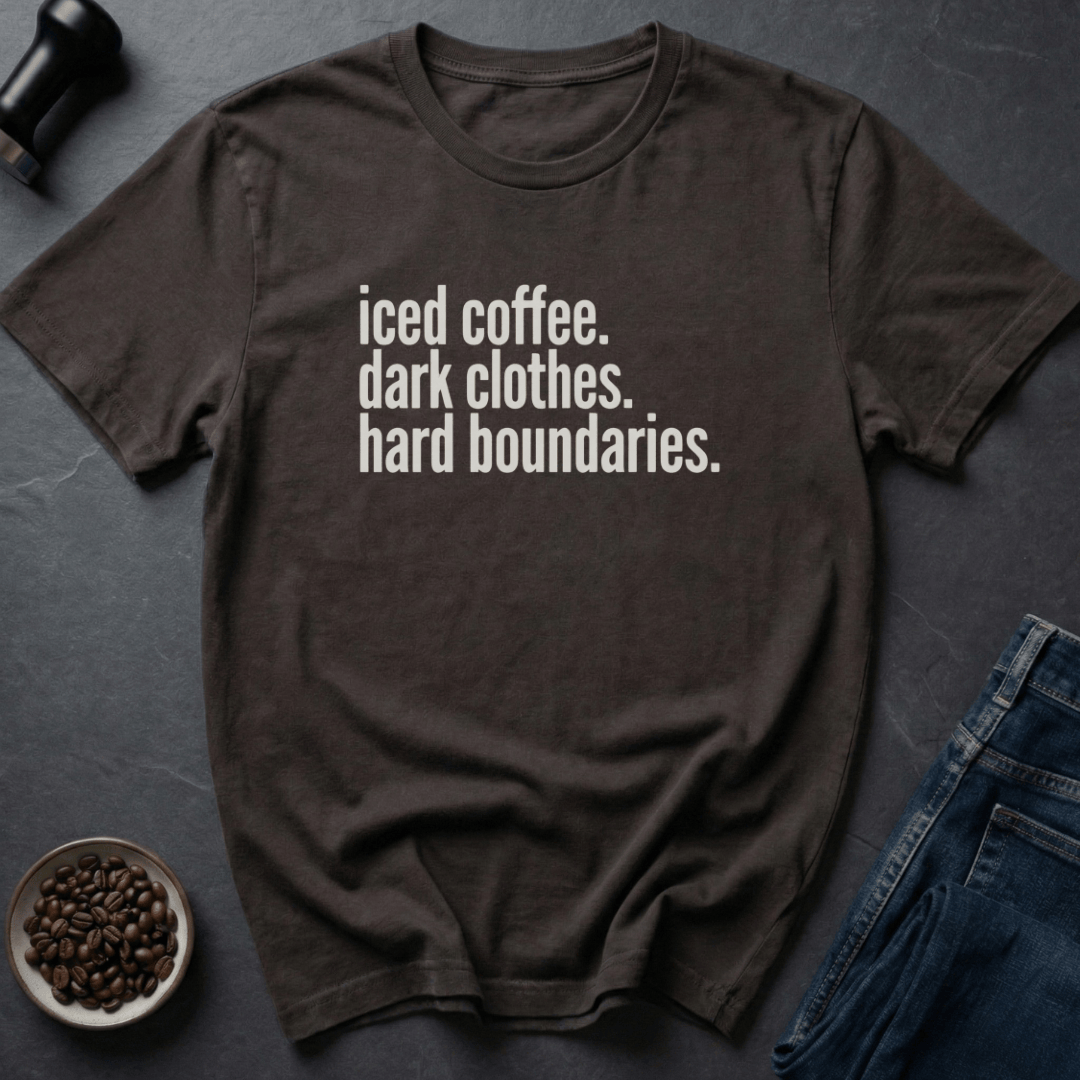 Coffee graphic Hard Boundaries T-Shirt in Black / S by Caffeine Dept