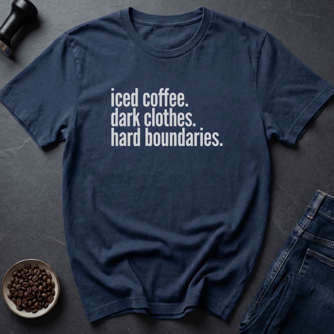 Coffee graphic Hard Boundaries T-Shirt in Black / S by Caffeine Dept