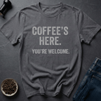 Coffee graphic Hero Brew T-Shirt in Charcoal / S by Caffeine Dept