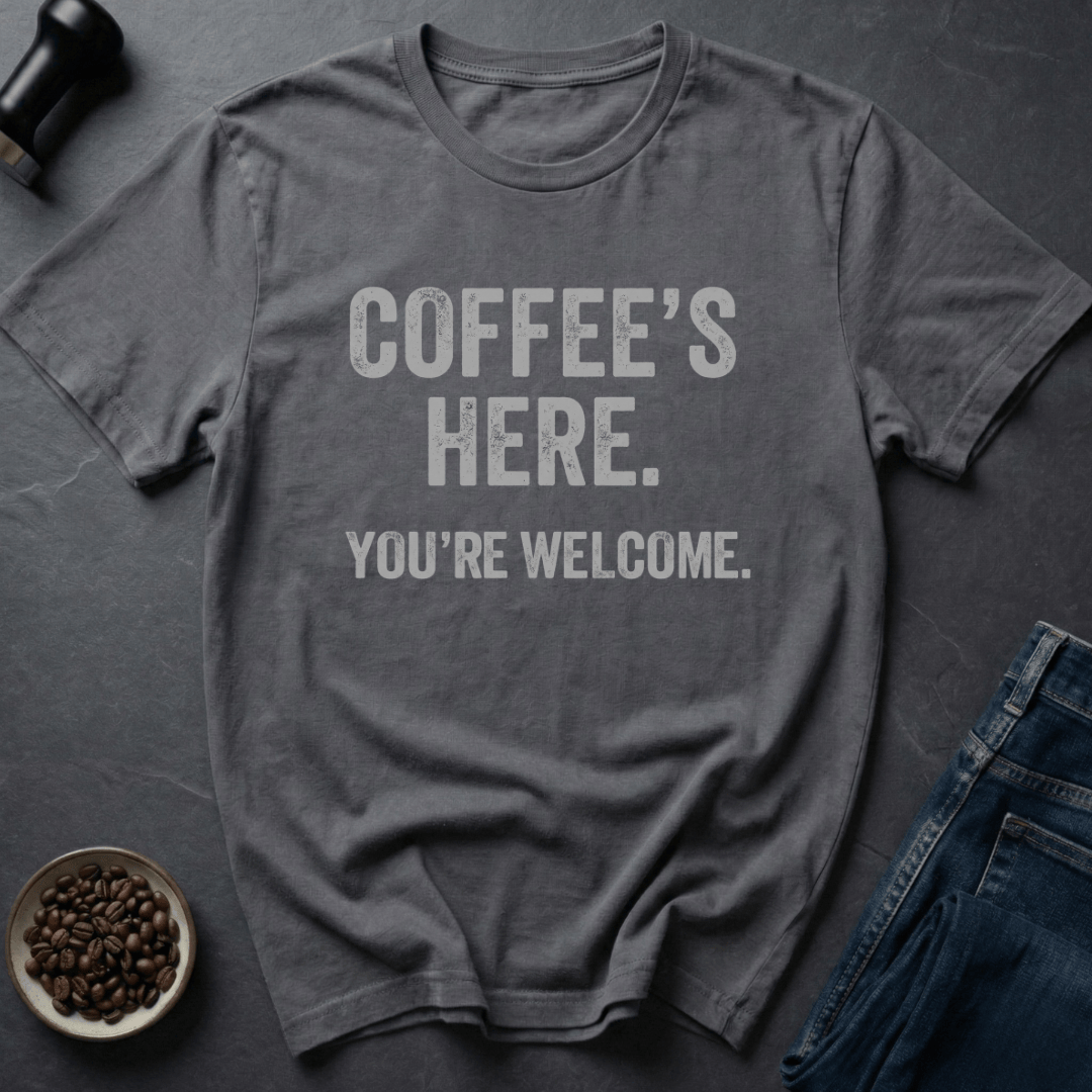 Coffee graphic Hero Brew T-Shirt in Charcoal / S by Caffeine Dept