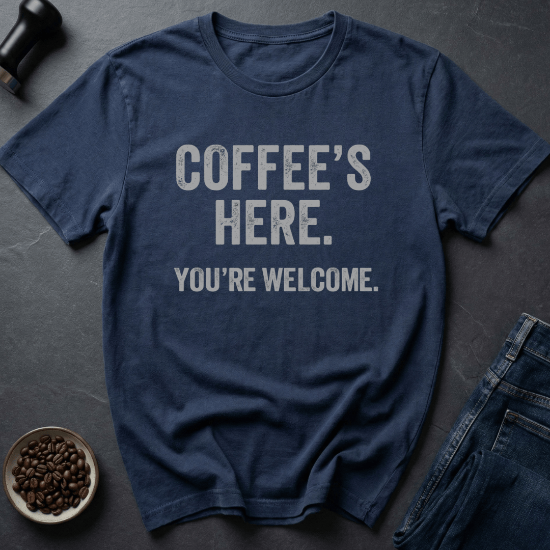 Coffee graphic Hero Brew T-Shirt in Navy / S by Caffeine Dept
