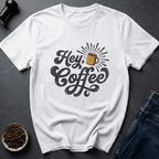 Coffee graphic Hey Coffee T-Shirt in Light Blue / S by Caffeine Dept
