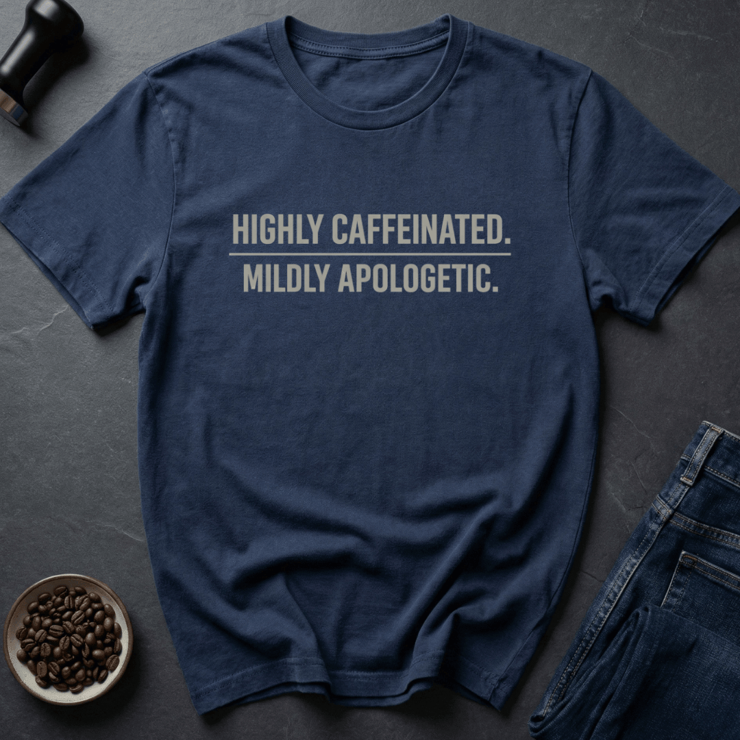 Coffee graphic Highly Caffeinated T-Shirt in Charcoal / S by Caffeine Dept