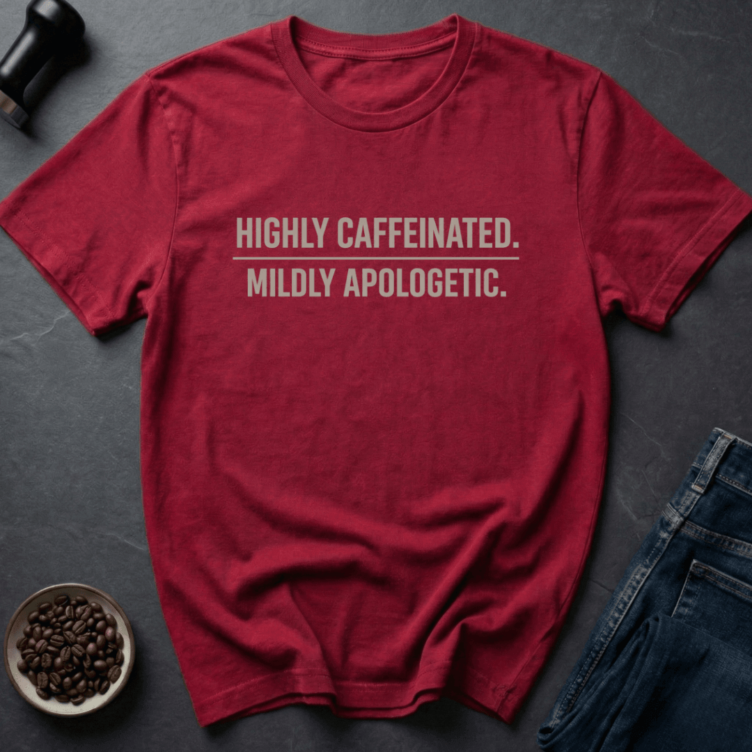 Coffee graphic Highly Caffeinated T-Shirt in Charcoal / S by Caffeine Dept