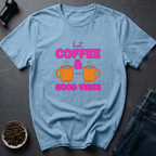 Coffee graphic Hot Brew T-Shirt in Light Blue / S by Caffeine Dept
