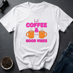 Coffee graphic Hot Brew T-Shirt in Light Blue / S by Caffeine Dept