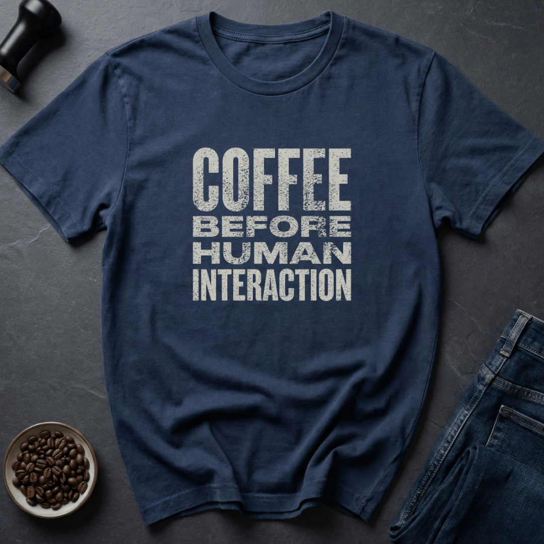Coffee graphic Human Loading T-Shirt in Charcoal / S by Caffeine Dept