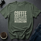 Coffee graphic Human Loading T-Shirt in Charcoal / S by Caffeine Dept