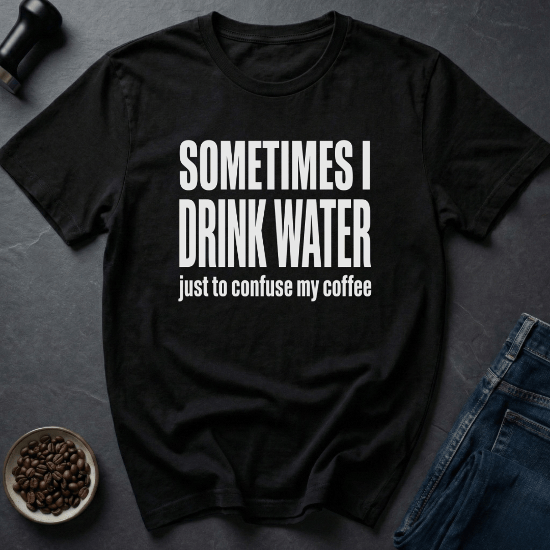 Coffee graphic Hydration Prank T-Shirt in Black / S by Caffeine Dept