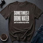 Coffee graphic Hydration Prank T-Shirt in Dark Chocolate / S by Caffeine Dept