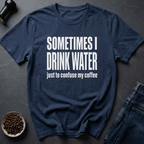 Coffee graphic Hydration Prank T-Shirt in Navy / S by Caffeine Dept