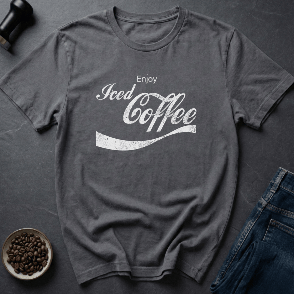 Coffee graphic Iced Coffee T-Shirt in Charcoal / S by Caffeine Dept