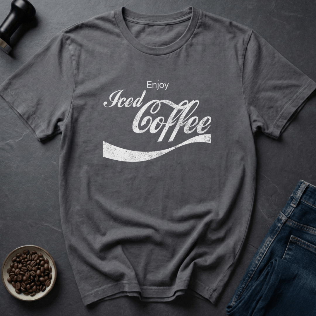 Coffee graphic Iced Coffee T-Shirt in Charcoal / S by Caffeine Dept