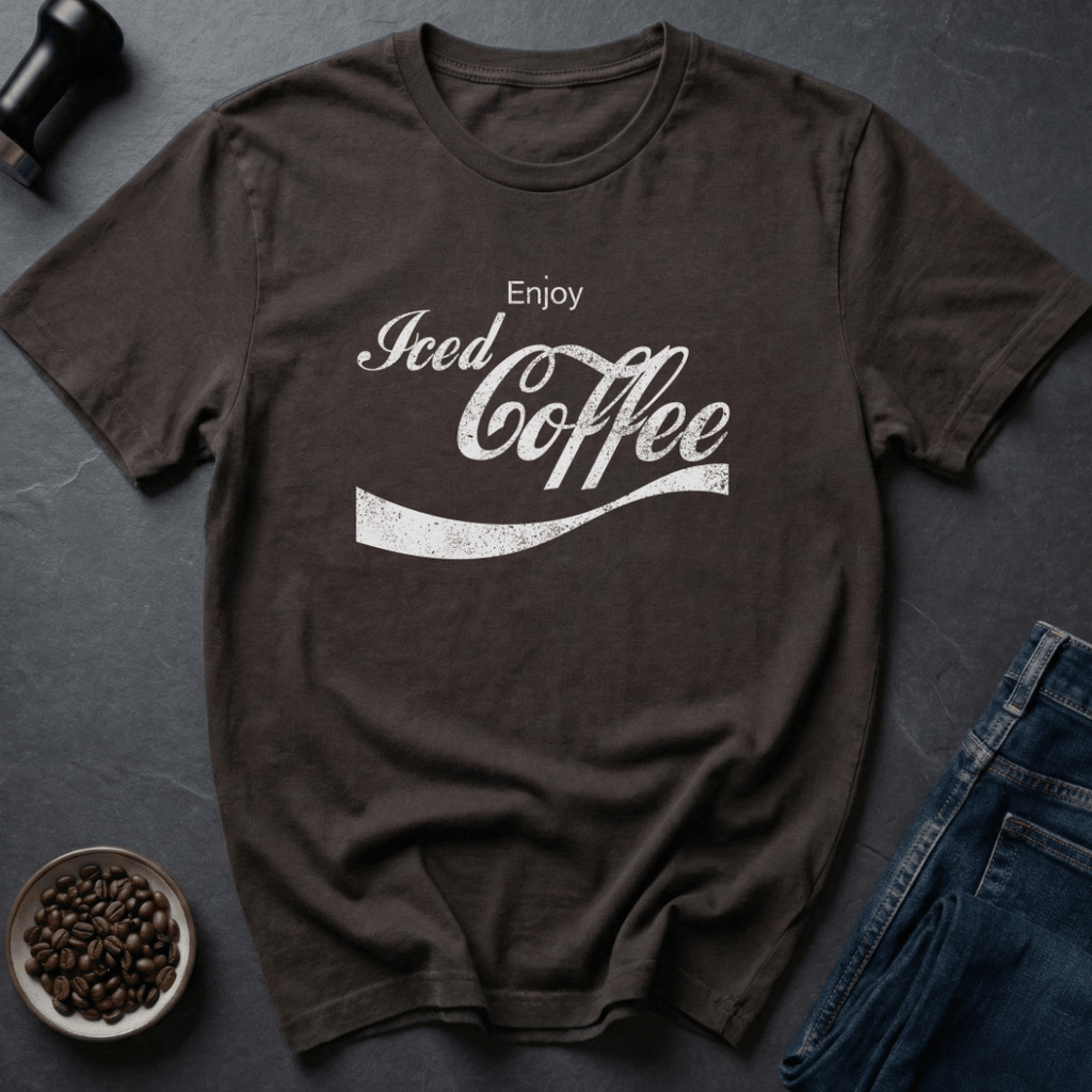 Coffee graphic Iced Coffee T-Shirt in Dark Chocolate / S by Caffeine Dept