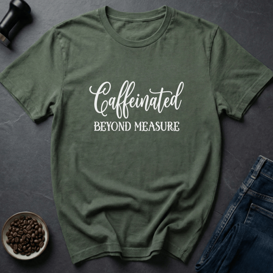 Coffee graphic Infinite Espresso T-Shirt in Military Green / S by Caffeine Dept