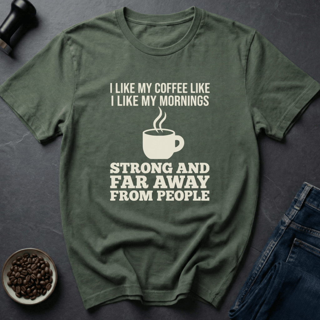 Coffee graphic Introvert Coffee T-Shirt in Black / S by Caffeine Dept