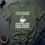 Coffee graphic Introvert Coffee T-Shirt in Black / S by Caffeine Dept