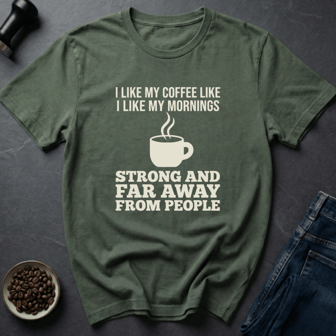 Coffee graphic Introvert Coffee T-Shirt in Black / S by Caffeine Dept