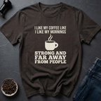 Coffee graphic Introvert Coffee T-Shirt in Black / S by Caffeine Dept