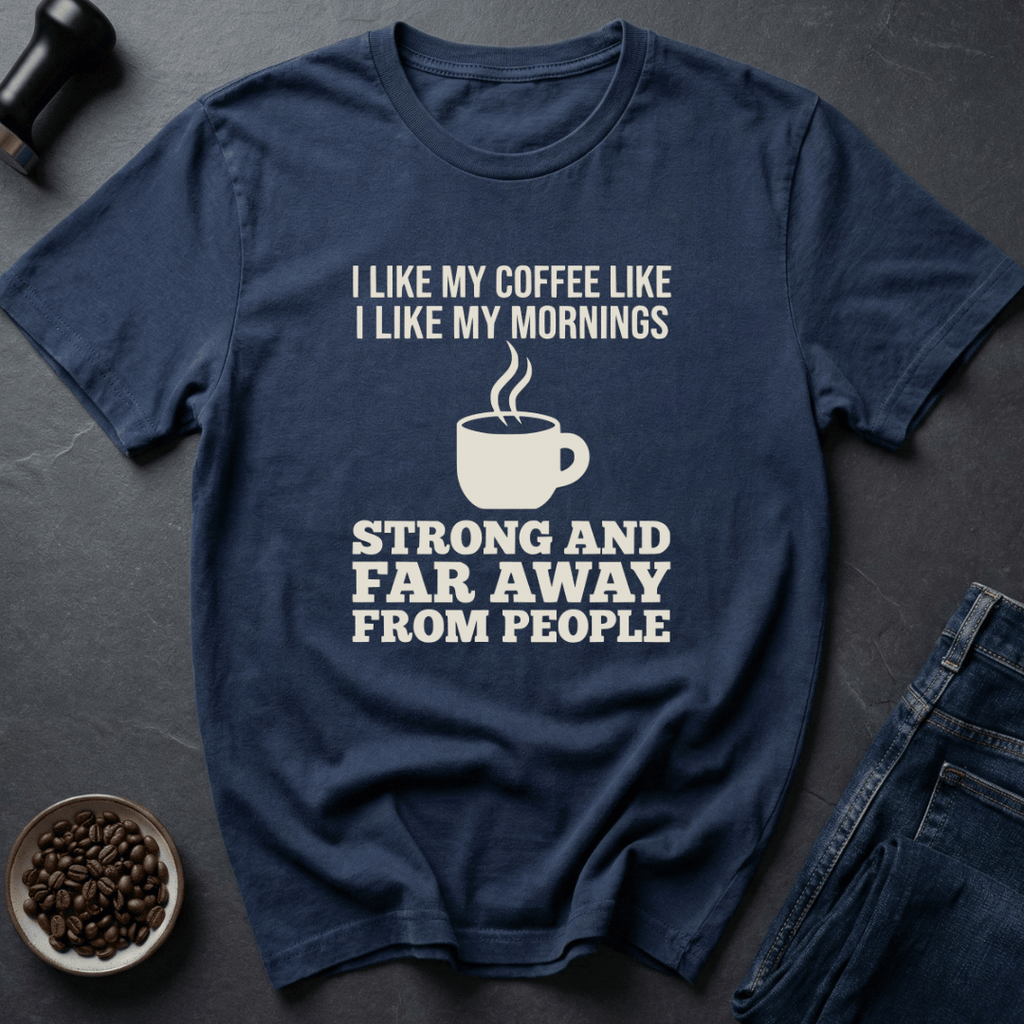 Coffee graphic Introvert Coffee T-Shirt in Black / S by Caffeine Dept