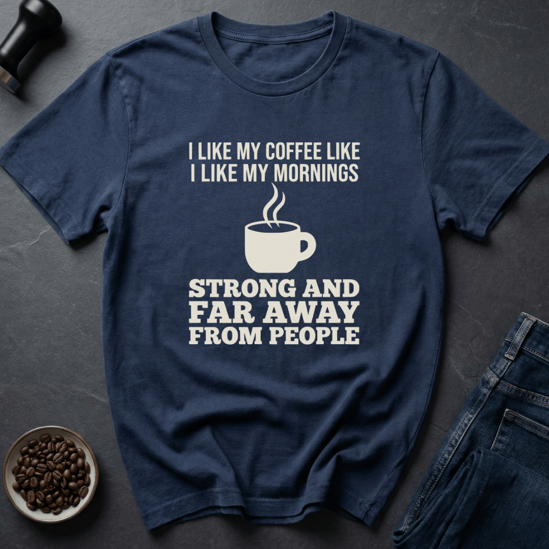 Coffee graphic Introvert Coffee T-Shirt in Black / S by Caffeine Dept