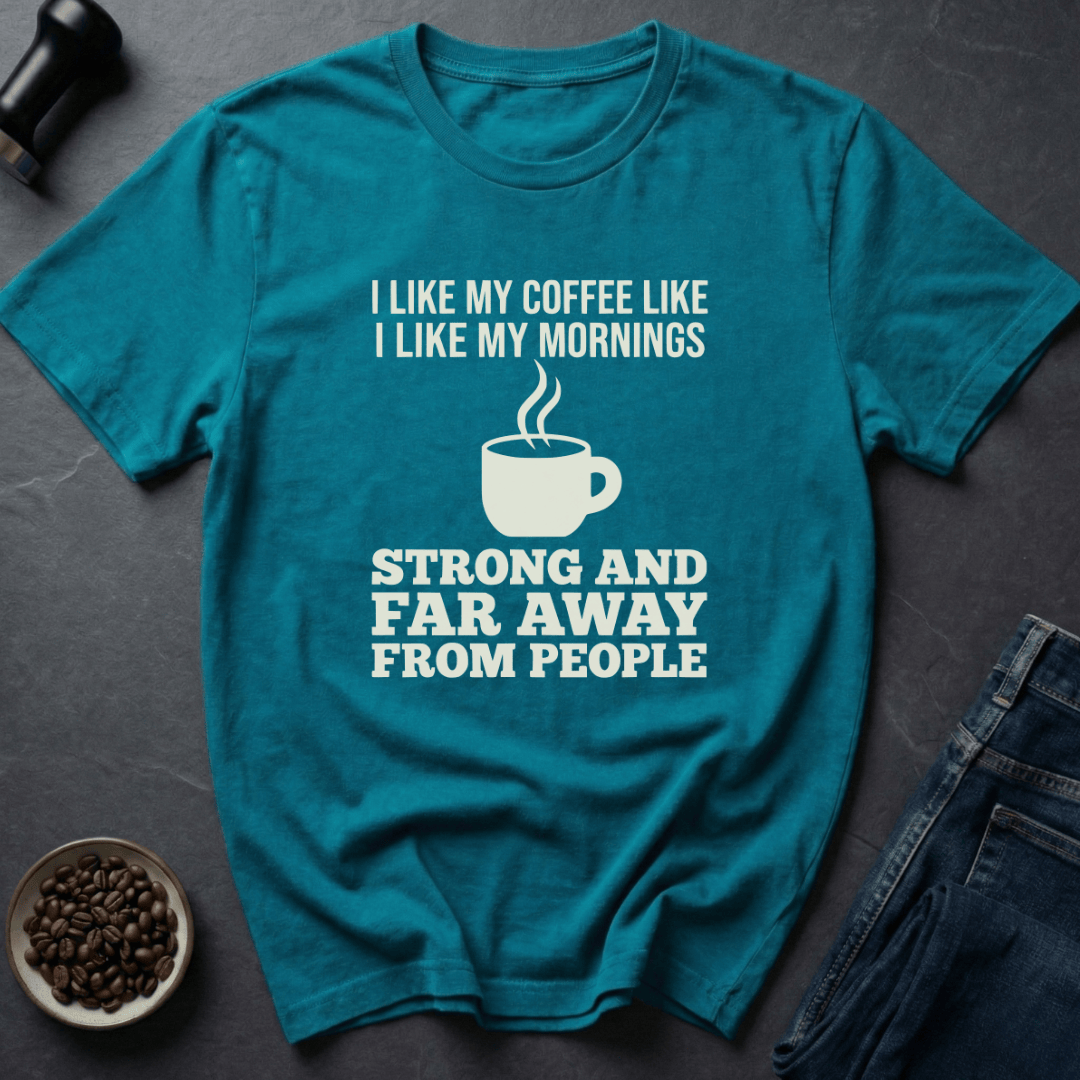 Coffee graphic Introvert Coffee T-Shirt in Black / S by Caffeine Dept