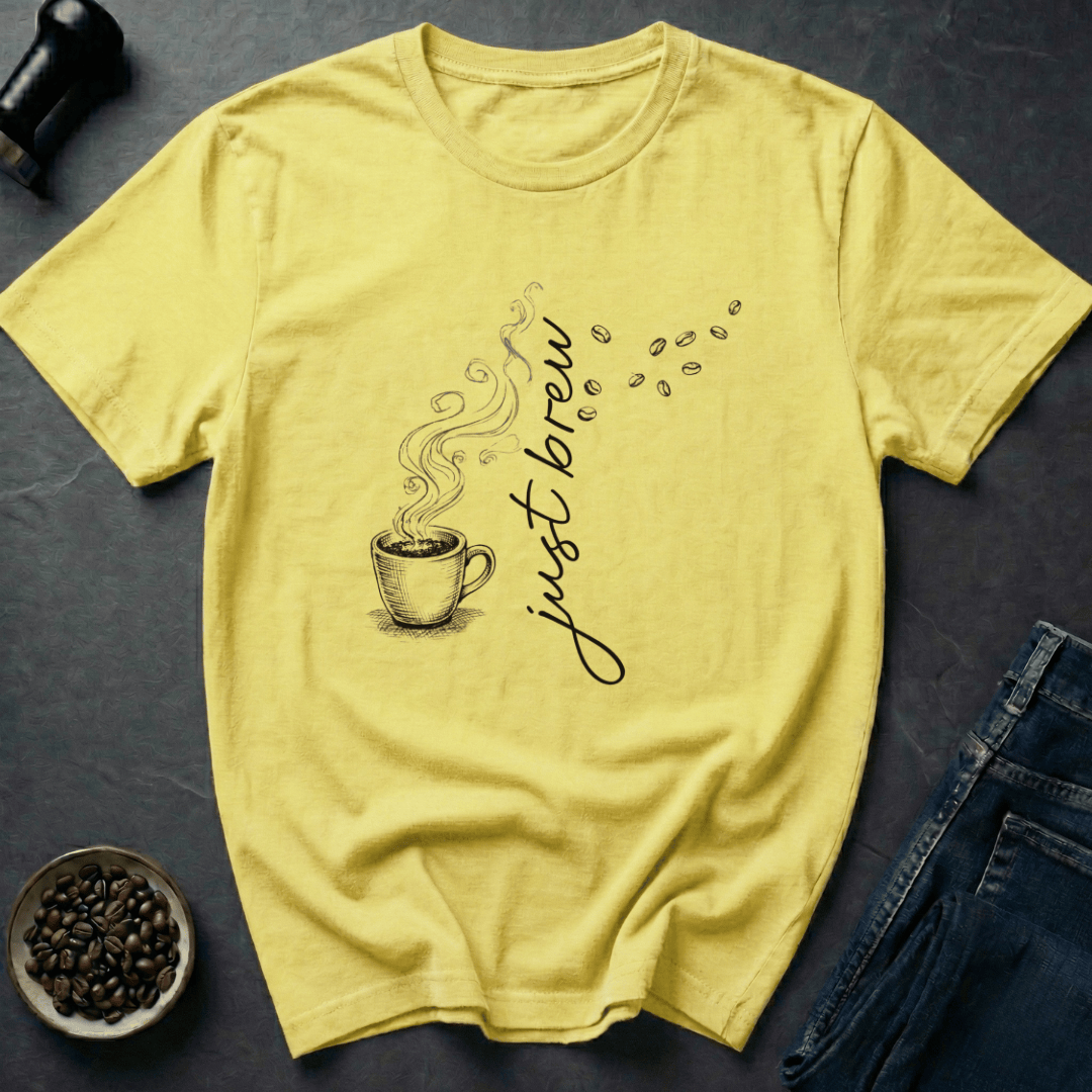 Coffee graphic Just Beans T-Shirt in Cornsilk / S by Caffeine Dept