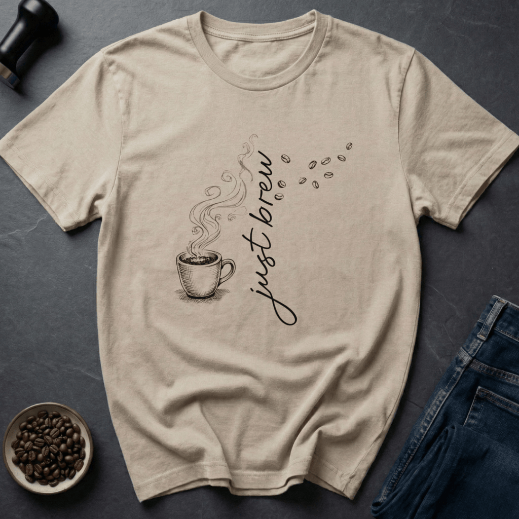 Coffee graphic Just Beans T-Shirt in Cornsilk / S by Caffeine Dept