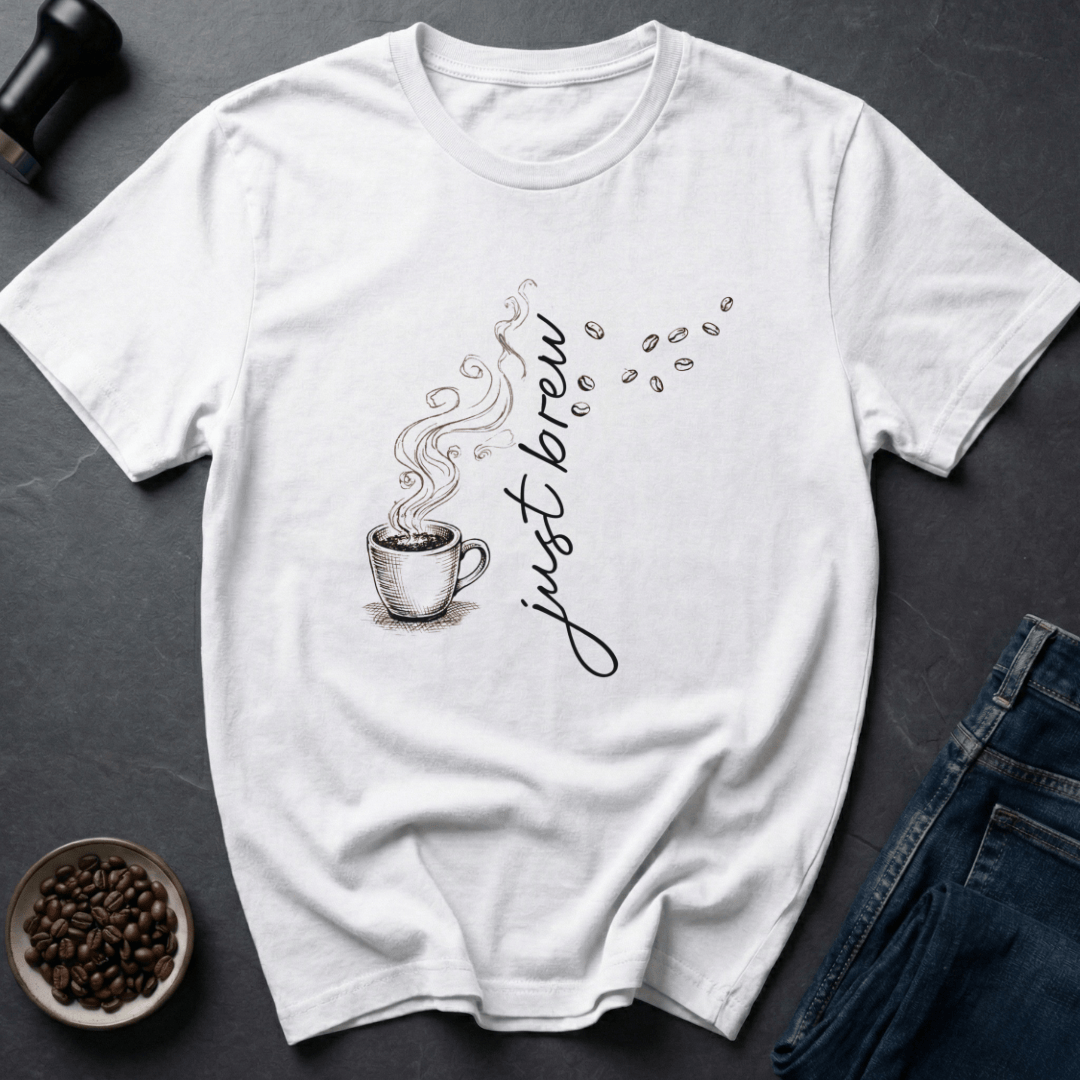 Coffee graphic Just Beans T-Shirt in Cornsilk / S by Caffeine Dept
